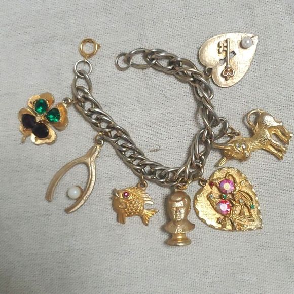 Sarah Coventry Jewelry - Vintage Gold MCM OOAK Charm Bracelet